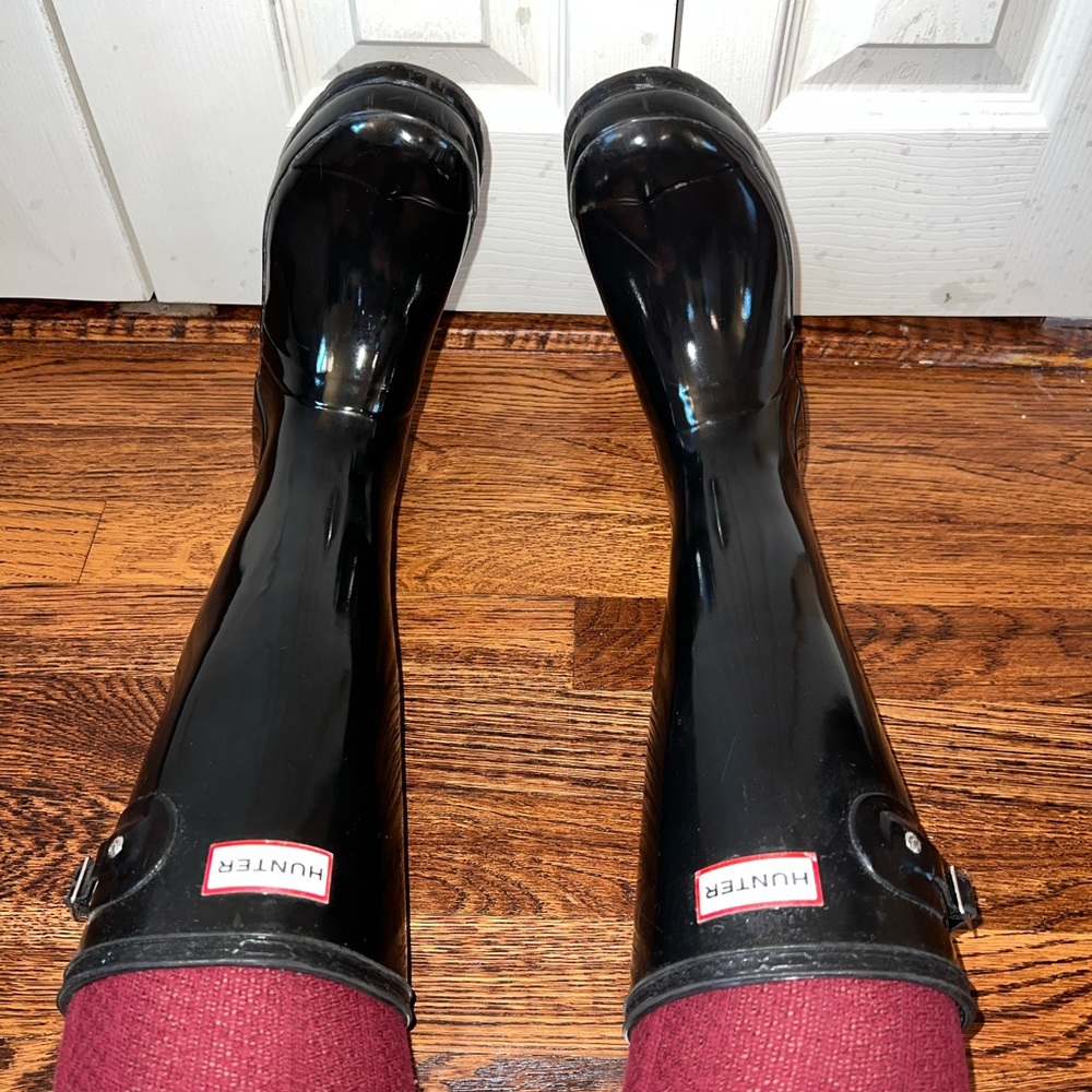 Hunter Womens gloss rain boots